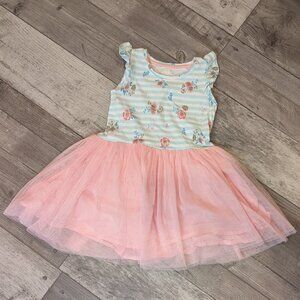 Tommy Bahama, Girls Sleeveless Tulle Skirt Dress, Pink & Blue, Sz 4